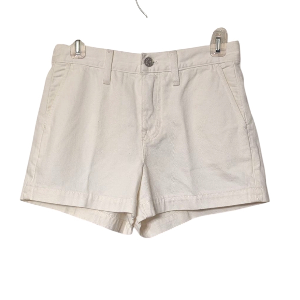 J. Crew A Line‎ White Denim Shorts Classic Preppy Size 25 NWT
